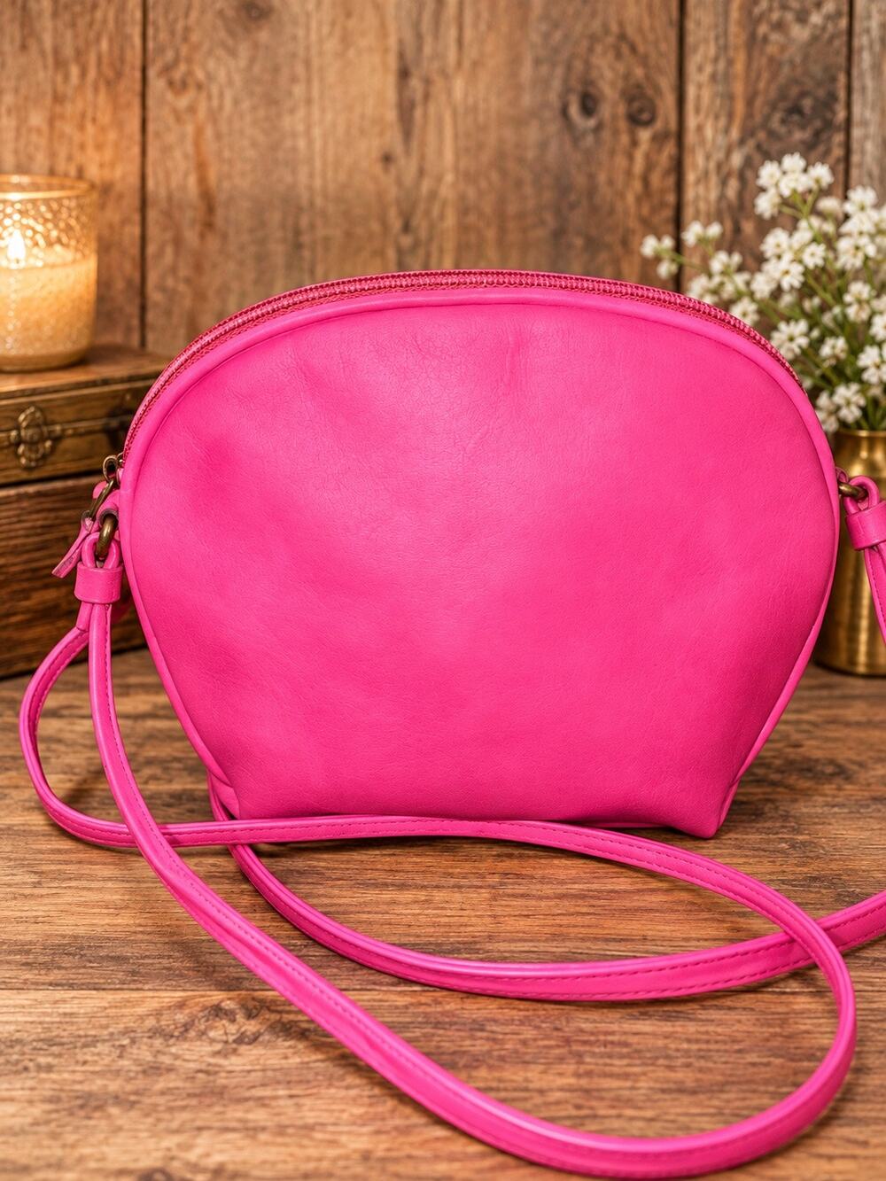 Vintage Coach Kimball Zip Bag Bubblegum pink